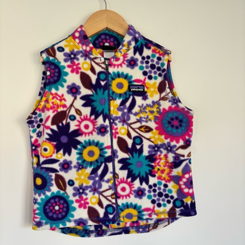 Patagonia Synchilla Fleece Floral Vest 5T